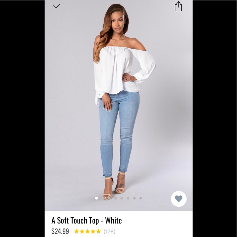A soft touch- white off shoulder top